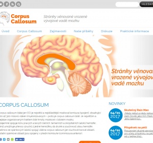 Corpus callosum   →<p>Web věnovaný vrozené vývojové vadě mozku</p>
  