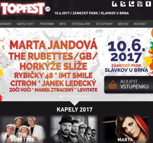 Topfes.cz   →<p>Informační web hudebního festivalu TOPFEST ve Slavkově u Brna</p>
  