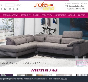 SOFALAND - DESIGNED FOR LIFE   →<p>SOFALAND - Designed For Life - je česká síť prodejen se specializací na sedací soupravy, působící na české trhu od...  